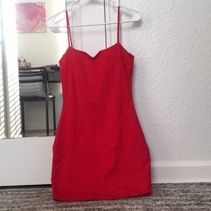 Lulu’s mini dress w straps red